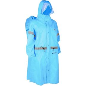 BlueField Unisex Reflective Outdoor Backpack Raincoat Rain Cover One-piece Rain Poncho Cape Jacket for Hiking Camping Cycling