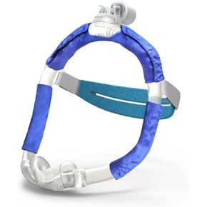 Satin CPAP Strap Covers Silky CPAP Headgear Cover Set to Protect Hair fit DreamWear or ResMed AirFit CPAP Comfort Face Pads Hair Saver for CPAP (Blue)