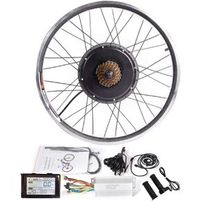 MTB E-Bike Conversion Kit 36V 48V Mountain Electric Bicycle Rear Wheel Conversion Parts with LCD Meter Controller PAS Brake Lever Speed Throttle