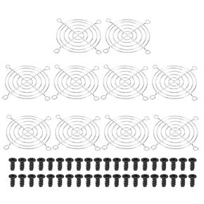 PATIKIL 65mm Fan Filter Grill with Screws, 5 Pack Chrome Plated Iron Frame Ventilator Grill Protector Mesh Dustproof Case Cover for Computer, Fan, Silver Tone