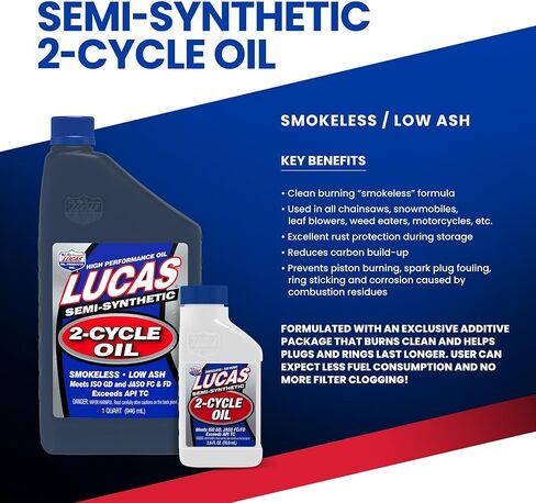 زيت لوكاس 10058 زيت محرك ثنائي الدورة شبه اصطناعي - 2.6 أونصة in Kuwait