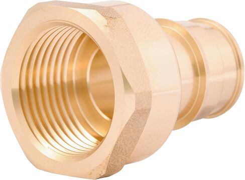 SharkBite 1/2 Inch Expansion FNPT Adapter Fitting for PEX-A Pipe, Brass Plumbing Fittings, Female NPT Adapter for PEX-A Tubing, UAB072LFA in Saudi Arabia