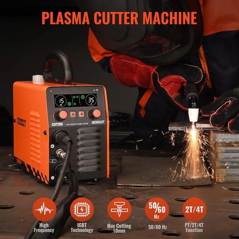 Plasma Cutter,35Amp Plasma Cutting Machine CUT35i, Screen Display 110V HF 50/60Hz Invert Technology Plasma Cutter, Max Cutting Thickness 10mm in Saudi Arabia