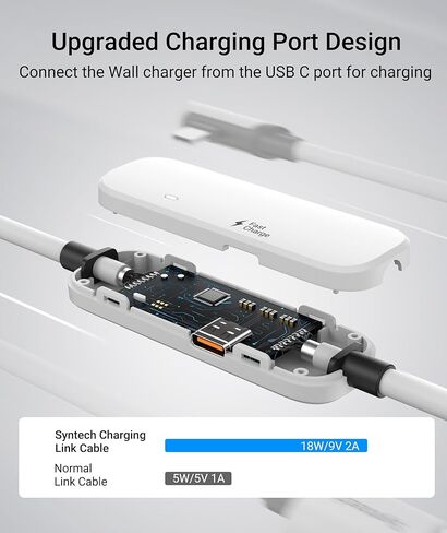 كابل Syntech Link بطول 16 قدمًا مع شحن سريع، متوافق مع ملحقات Meta Quest 3/Oculus Quest 2، وكابل VR Link مع منفذ شحن منفصل، ومصباح سلك USB 3.0 إلى النوع C للكمبيوتر الشخصي/Steam VR in Kuwait