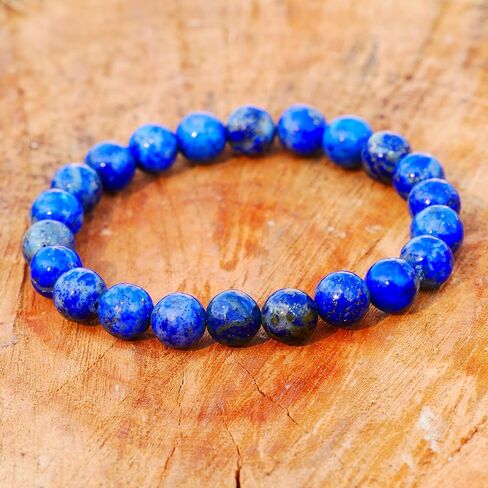Lapis Lazuli Stone Bracelet & Lapis Lazuli Tumble Pendant Reiki Healing Natural Gemstones Crystals Bead Jewelry Positive Crystals Chakra Crystal Good Luck Charm Gems Energy Generator Gifts in Kuwait