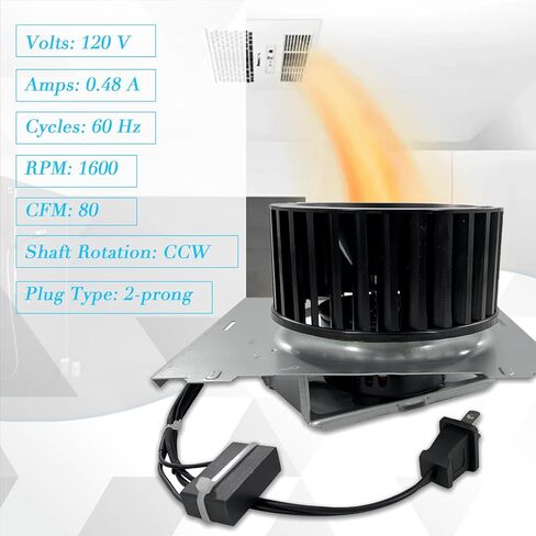 مجموعة محرك منفاخ S97017065 متوافقة مع مروحة تهوية NuTone/Broan 676-A,676-B,676-C,676F-A,676F-B,676F-C,N676-C,88-KSeries in Kuwait