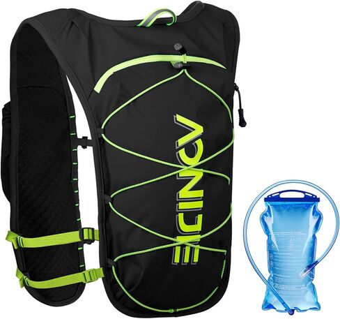 TRIWONDER Hydration Pack Backpack 5L Marathoner Running Race Hydration Vest (Black - with a Water Bottle(500ml)) in Kuwait