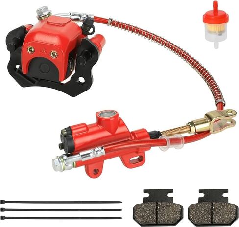 FVRITO مجموعة فرامل أسطوانة رئيسية لفرامل القدم الخلفية لـ 50cc 70cc 90cc 110cc 125cc Taotao 125D Boulder B1 Coolster 3050HD 3050C Ya Moto Vitacci kazuma SunL ​​RPS Icebear Chinese ATV Quad 4 Wheeler in Saudi Arabia