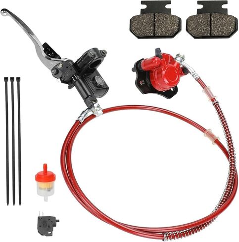 مجموعة فرجار أسطوانة الفرامل الرئيسية الهيدروليكية اليسرى من FVRITO لـ 50cc 70cc 90cc 110cc 125cc Taotao Coolster Vitacci Peace SunL ​​RPS Roketa Kazuma Jetmo BMS Baja NST Icebear Chinese ATV Quad 4 Wheeler in Saudi Arabia