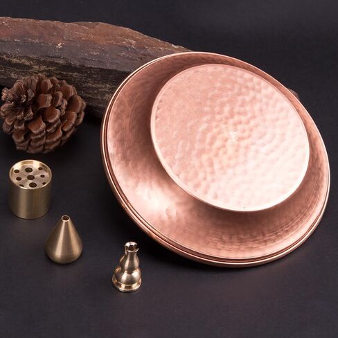 ZORZA 4 قطع النحاس البخور مجموعة 4 أنماط النحاس حامل البخور سبيكة مخروط الرماد الماسك لطقوس استخدام المذبح، لبخور البرج، لفائف البخور in Kuwait