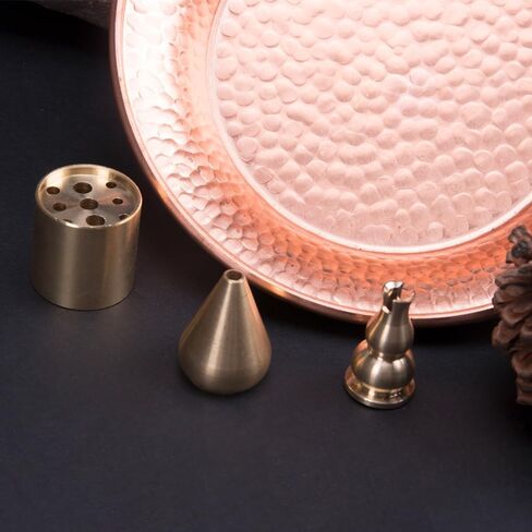 ZORZA 4 قطع النحاس البخور مجموعة 4 أنماط النحاس حامل البخور سبيكة مخروط الرماد الماسك لطقوس استخدام المذبح، لبخور البرج، لفائف البخور in Kuwait