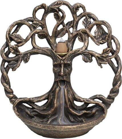 Ebros Gift Ethereal Forest Celtic Greenman Ent Tree of Life Backflow Incense Cone Burner Aroma Scent Figurine Mystical Earth Nature Deity in Saudi Arabia