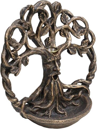 Ebros Gift Ethereal Forest Celtic Greenman Ent Tree of Life Backflow Incense Cone Burner Aroma Scent Figurine Mystical Earth Nature Deity in Saudi Arabia