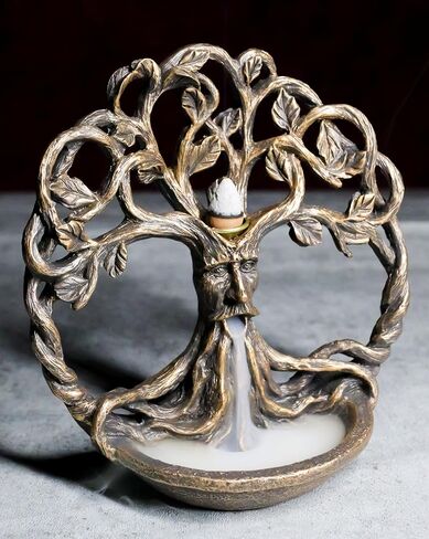 Ebros Gift Ethereal Forest Celtic Greenman Ent Tree of Life Backflow Incense Cone Burner Aroma Scent Figurine Mystical Earth Nature Deity in Saudi Arabia