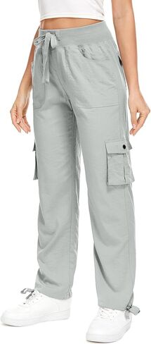 سراويل كارجو للسيدات خفيفة الوزن للركض سريعة الجفاف بعامل حماية من الأشعة فوق البنفسجية 50 للسفر والجولف وسفاري والتنزه سيرًا على الأقدام in Kuwait