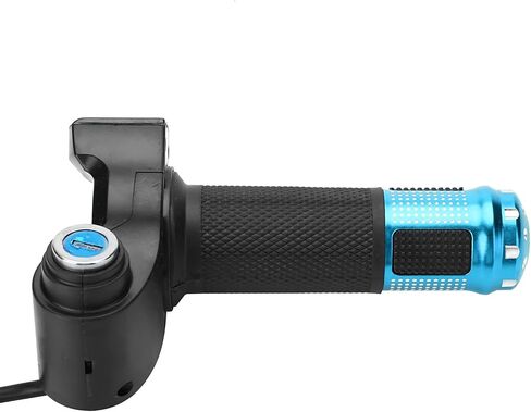 Handlebar Throttle Grips, Throttle Grips 3 Speed with LED Display Screen Handle for Electric Bike(Blue) in Saudi Arabia