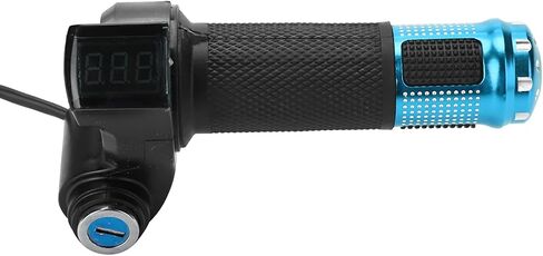 Handlebar Throttle Grips, Throttle Grips 3 Speed with LED Display Screen Handle for Electric Bike(Blue) in Saudi Arabia