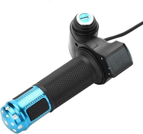 Handlebar Throttle Grips, Throttle Grips 3 Speed with LED Display Screen Handle for Electric Bike(Blue) in Saudi Arabia