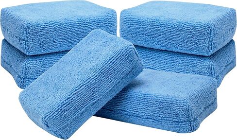 VIKING Microfiber Car Wax Applicator and Cleaning Pads with Finger Pockets - 5 in. Diameter, Blue, 8 Pack in Saudi Arabia