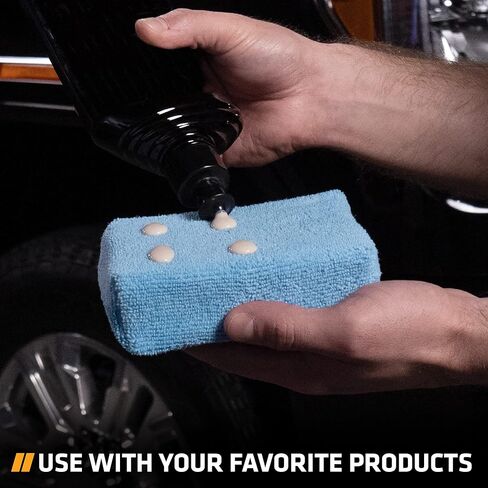 VIKING Microfiber Car Wax Applicator and Cleaning Pads with Finger Pockets - 5 in. Diameter, Blue, 8 Pack in Saudi Arabia