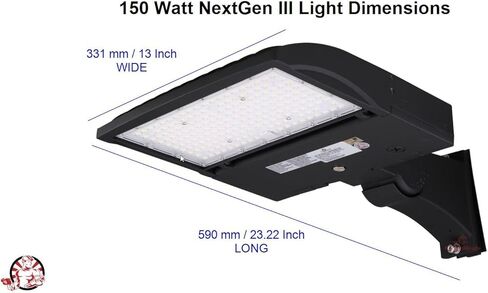 Next Gen IV 3CCT 150W Arm Direct Mount (DM) أسود مع مستشعر حركة 100-277vac in Kuwait