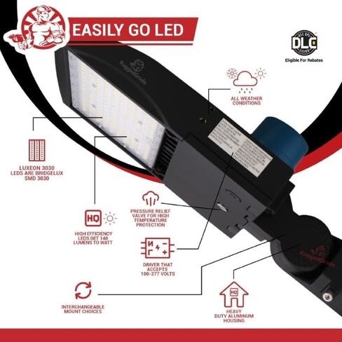 Next Gen IV 3CCT 150W Arm Direct Mount (DM) أسود مع مستشعر حركة 100-277vac in Kuwait