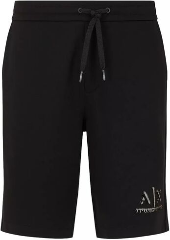 A｜X ARMANI EXCHANGE Men's Limited Edition Black and Gold Ax Fleece Shorts in Saudi Arabia