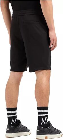 A｜X ARMANI EXCHANGE Men's Limited Edition Black and Gold Ax Fleece Shorts in Saudi Arabia
