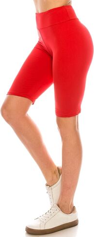 Eevee Women's Comfort Stretch Soft Solid 3" High Waist Band Active Workout Biker Yoga Running Shorts in Kuwait