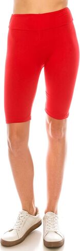 Eevee Women's Comfort Stretch Soft Solid 3" High Waist Band Active Workout Biker Yoga Running Shorts in Kuwait