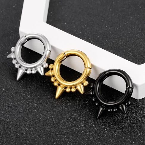 LADEMAYH قطعتان من أوزان الأذن 2 جرام للأذنين الممدودة، قطرة ماء سوداء مقاس 2 أقراط متدلية للنساء، شماعات أذن من الفولاذ الجراحي قياسات مرجحة للأذنين in Kuwait