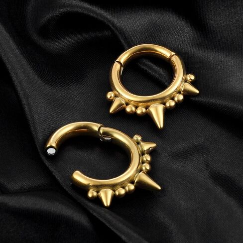 LADEMAYH قطعتان من أوزان الأذن 2 جرام للأذنين الممدودة، قطرة ماء سوداء مقاس 2 أقراط متدلية للنساء، شماعات أذن من الفولاذ الجراحي قياسات مرجحة للأذنين in Kuwait