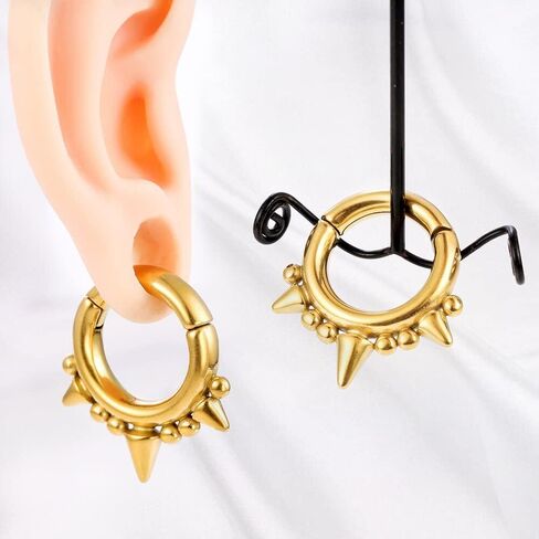 LADEMAYH قطعتان من أوزان الأذن 2 جرام للأذنين الممدودة، قطرة ماء سوداء مقاس 2 أقراط متدلية للنساء، شماعات أذن من الفولاذ الجراحي قياسات مرجحة للأذنين in Kuwait