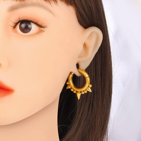 LADEMAYH قطعتان من أوزان الأذن 2 جرام للأذنين الممدودة، قطرة ماء سوداء مقاس 2 أقراط متدلية للنساء، شماعات أذن من الفولاذ الجراحي قياسات مرجحة للأذنين in Kuwait