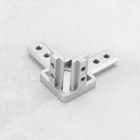 The Lord of the Tools 4PCS 3-Way End Corner Bracket Connector with Screws for 8mm T Slot European Standard Aluminum Extrusion Profile 4040 Series Silver in Saudi Arabia