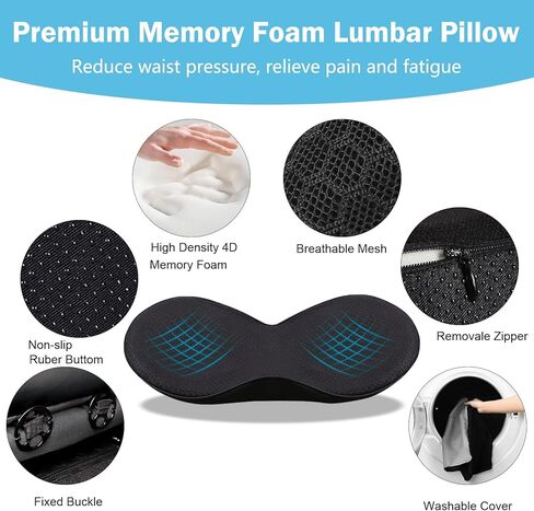 وسادة مقعد السيارة، وسادة مقعد العصعص من إسفنج الذاكرة للسيارة للقيادة - عرق النسا وتخفيف آلام الظهر، وسائد إسفينية مرتفعة لسائق السيارة والمكتب ودعم عظم الذيل القطني in Kuwait