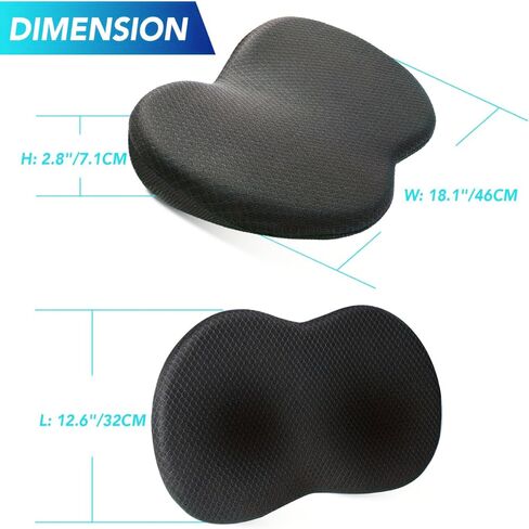 وسادة مقعد السيارة، وسادة مقعد العصعص من إسفنج الذاكرة للسيارة للقيادة - عرق النسا وتخفيف آلام الظهر، وسائد إسفينية مرتفعة لسائق السيارة والمكتب ودعم عظم الذيل القطني in Kuwait