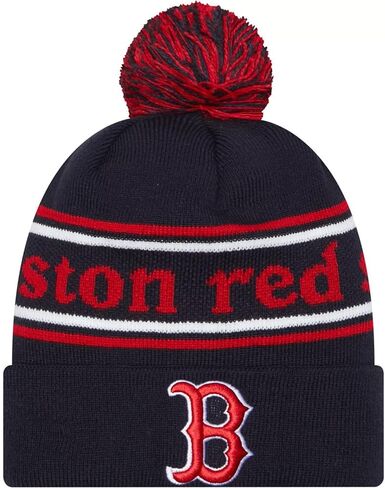 New Era Youth Boston Red Sox Navy Script Cuff Knit Beanie Hat, Blue in Saudi Arabia