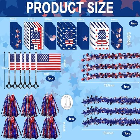 زينة الدراجة في الرابع من يوليو، العلم الأمريكي وشريط الدراجة الوطنية، ملحقات الدراجة للأطفال في 4 يوليو، موكب يوم الاستقلال، تزيين إكليل بهرج وراية in Kuwait