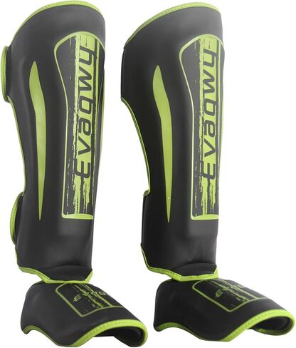 MMA Martial Arts Shin Guards–Padded, Adjustable Muay Thai Leg Guards with Instep Protection for Kickboxing/MMA Training and Sparring–Durable Professional MMA Equipment in Saudi Arabia