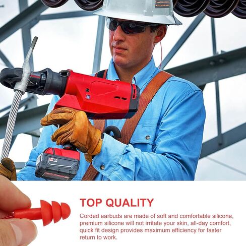 48-73-3151 سدادات أذن أكثر هدوءًا 3PK تصنيف تقليل الضوضاء 26 ديسيبل يناسب سدادات الأذن السلكية القابلة لإعادة الاستخدام من ميلووكي (5 عبوات) in Kuwait