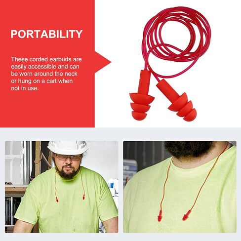 48-73-3151 سدادات أذن أكثر هدوءًا 3PK تصنيف تقليل الضوضاء 26 ديسيبل يناسب سدادات الأذن السلكية القابلة لإعادة الاستخدام من ميلووكي (5 عبوات) in Kuwait