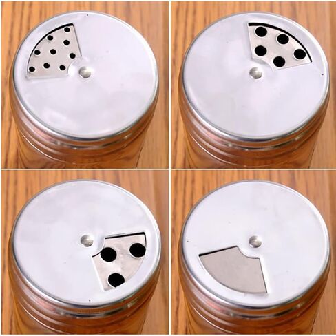 3 Pcs Stainless Steel Spice Shaker Salt Pepper Cans Seasoning Bottle with Holes Adjustable Seasoning Dispenser for Cooking in Saudi Arabia