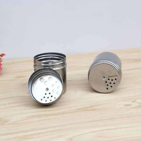 3 Pcs Stainless Steel Spice Shaker Salt Pepper Cans Seasoning Bottle with Holes Adjustable Seasoning Dispenser for Cooking in Saudi Arabia