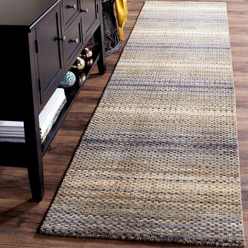 SAFAVIEH Himalaya Collection Runner Rug - 2'3" x 8', Grey, Handmade Wool, Ideal for High Traffic Areas in Living Room, Bedroom (HIM729A) in Saudi Arabia