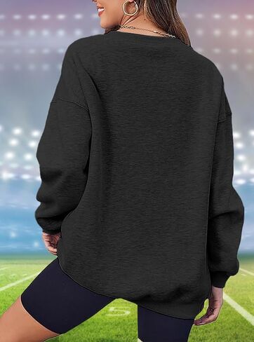 سترة KIDDAD Football Mom للسيدات بلوفر يوم اللعبة، قميص كاجوال لمحبي كرة القدم، قميص Sunday Mama Life بأكمام طويلة in Kuwait
