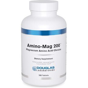 Douglas Laboratories Amino-Mag 200 | Magnesium Supplement to Support Normal Heart Function, Bone Formation, and Muscles* | 100 Tablets