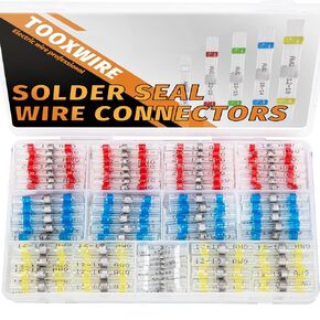 360PCS Solder Seal Wire Connectors, Heat Shrink Self Stick Solderless Wire Connectors for Marine Automotive