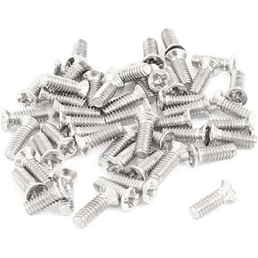 uxcell 50 Pcs M2x6mm Stainless Steel Countersunk Flat Head Phillips Machine Screws Bolts