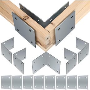 Blulu 12 Pcs Dock Hardware Include Inside Corners and Backer Plates Heavy Duty Dock Hardware Brackets Hardware Back Plates Hot Dip Galvanized Steel Dock Inside Corner Kit Hardware Stationary